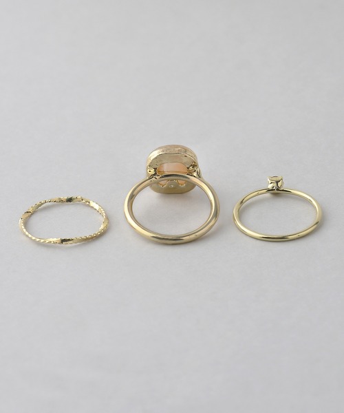 ANEMONE（アネモネ）の「マーブルカラープレートリング[3本セット]（リング・レディース・グレー/オレンジ/ホワイト・FREE）」の8枚目の写真