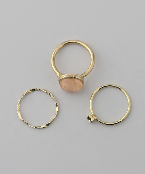 ANEMONE（アネモネ）の「マーブルカラープレートリング[3本セット]（リング・レディース・グレー/オレンジ/ホワイト・FREE）」の9枚目の写真