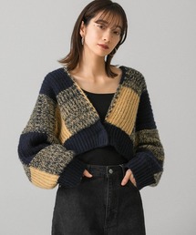 KBF | BIGチェックショートカーディガン(カーディガン/ボレロ)