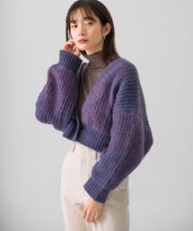 KBF | BIGチェックショートカーディガン(カーディガン/ボレロ)