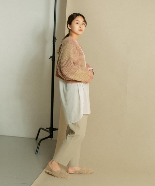 KBF（ケイビーエフ）の「BIGチェックショートカーディガン（カーディガン/ボレロ・レディース・ブルー系その他/ベージュ系その他/パープル系その他・ONE）」の17枚目の写真