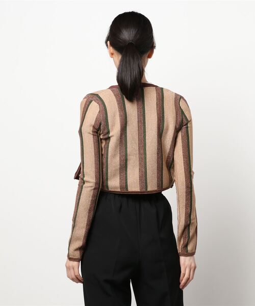 FIG&VIPER(フィグアンドバイパー)の「ラメストライプニットTOP(ニット/セーター・レディース・ベージュ/オレンジ・FREE)」の12枚目の写真