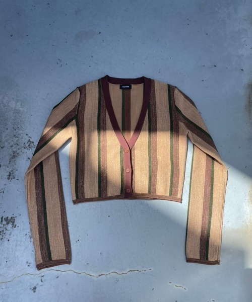 FIG&VIPER(フィグアンドバイパー)の「ラメストライプニットTOP(ニット/セーター・レディース・ベージュ/オレンジ・FREE)」の20枚目の写真