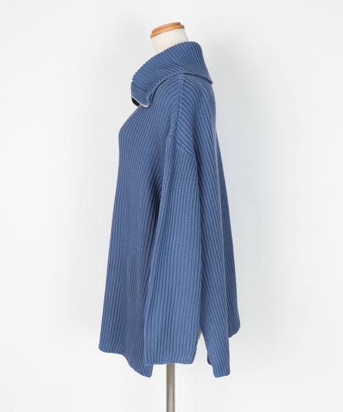 UR'S(ユアーズ)の「ハーフジップニットプルオーバー(ニット/セーター・レディース・モカ/アイボリー/ブルー・S/M/L)」の17枚目の写真