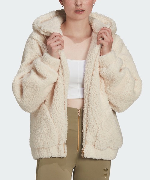 adidas（アディダス）の「シェルパ ジャケット [SHERPA JACKET] アディダスオリジナルス（ブルゾン・レディース・アイボリー/ブラック・SMALL/MEDIUM/LARGE/X-LARGE/XX-LARGE/X-SMALL）」の20枚目の写真