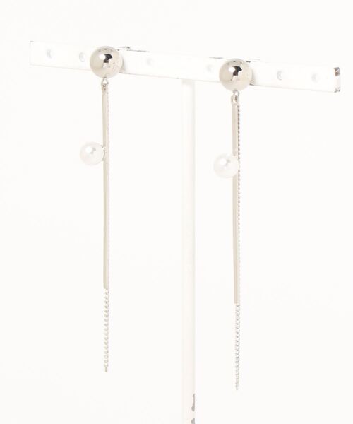 AMERICAN HOLIC（アメリカンホリック）の「パール&メタルバーピアス（ピアス（両耳用）・レディース・ゴールド/シルバー・FREE）」の2枚目の写真