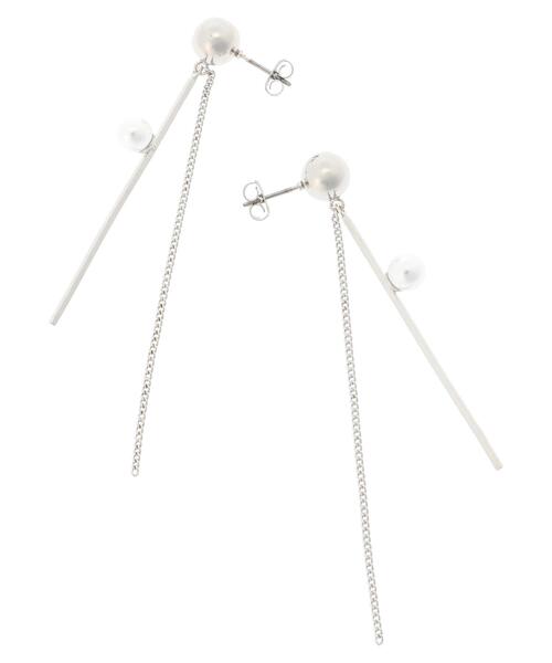 AMERICAN HOLIC（アメリカンホリック）の「パール&メタルバーピアス（ピアス（両耳用）・レディース・ゴールド/シルバー・FREE）」の3枚目の写真