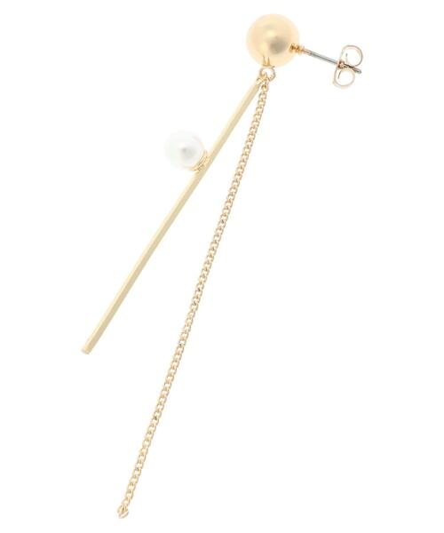 AMERICAN HOLIC（アメリカンホリック）の「パール&メタルバーピアス（ピアス（両耳用）・レディース・ゴールド/シルバー・FREE）」の5枚目の写真