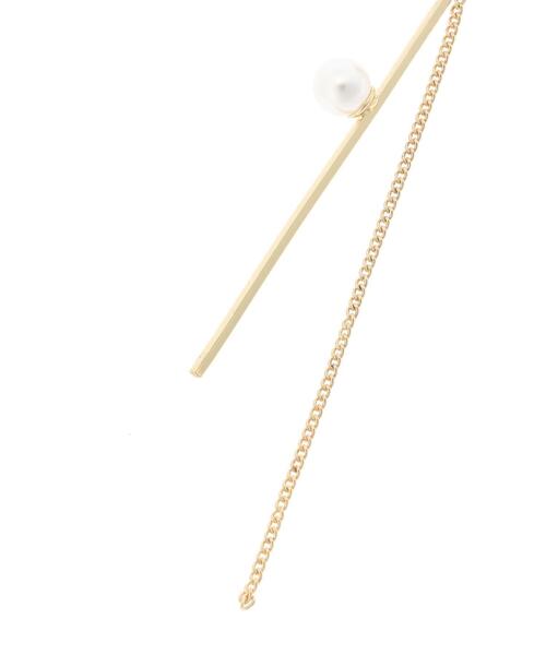 AMERICAN HOLIC（アメリカンホリック）の「パール&メタルバーピアス（ピアス（両耳用）・レディース・ゴールド/シルバー・FREE）」の7枚目の写真