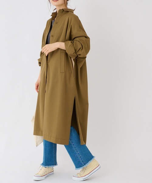 BONbazaar（ボンバザール）の「《360度可愛いアウター》オータムシャツコート（その他アウター・レディース・カーキ/チャコールグレー・FREE）」の4枚目の写真