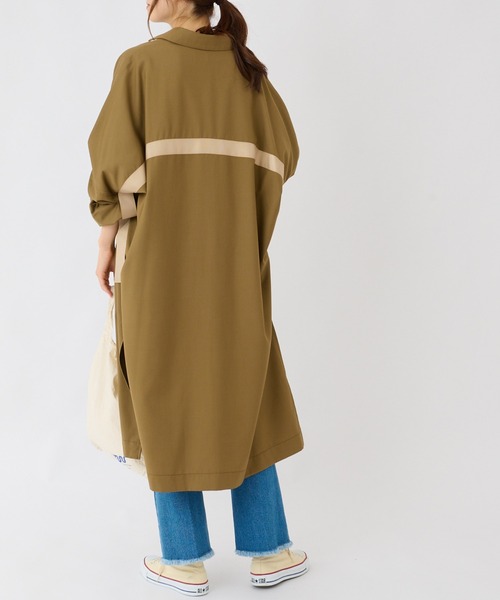 BONbazaar（ボンバザール）の「《360度可愛いアウター》オータムシャツコート（その他アウター・レディース・カーキ/チャコールグレー・FREE）」の5枚目の写真