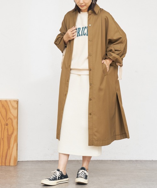 BONbazaar（ボンバザール）の「《360度可愛いアウター》オータムシャツコート（その他アウター・レディース・カーキ/チャコールグレー・FREE）」の15枚目の写真