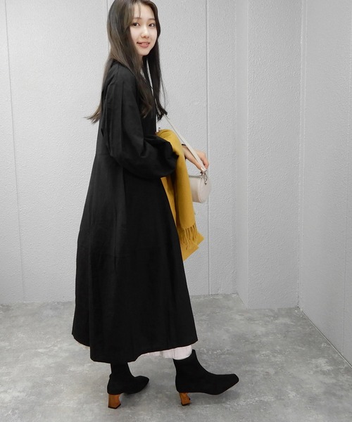 minia(ミニア)の「木目調ヒールニットブーツ ◆(ブーツ・レディース・ブラック/モカ・LL/S/L/M)」の15枚目の写真