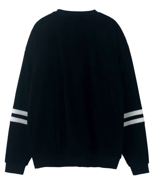 X-girl（エックスガール）の「CONTRAST LINE RIB TOP（Tシャツ/カットソー・レディース・ブルー/ブラック/ホワイト・M/S）」の7枚目の写真