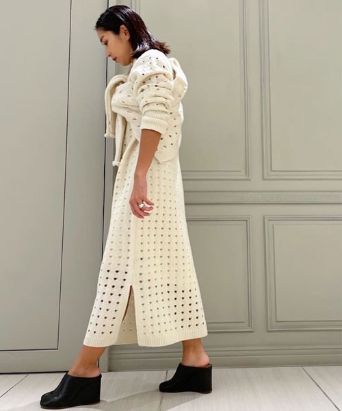 styling/（スタイリング）の「ドットホールニットワンピース 