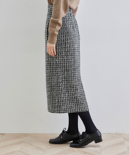 ROPE' PICNIC（ロペピクニック）の「ツイードアイラインスカート（スカート・レディース・ブラック/サックスブルー・40/38/36）」の5枚目の写真