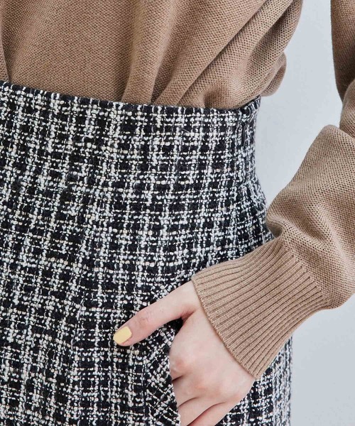 ROPE' PICNIC（ロペピクニック）の「ツイードアイラインスカート（スカート・レディース・ブラック/サックスブルー・40/38/36）」の12枚目の写真