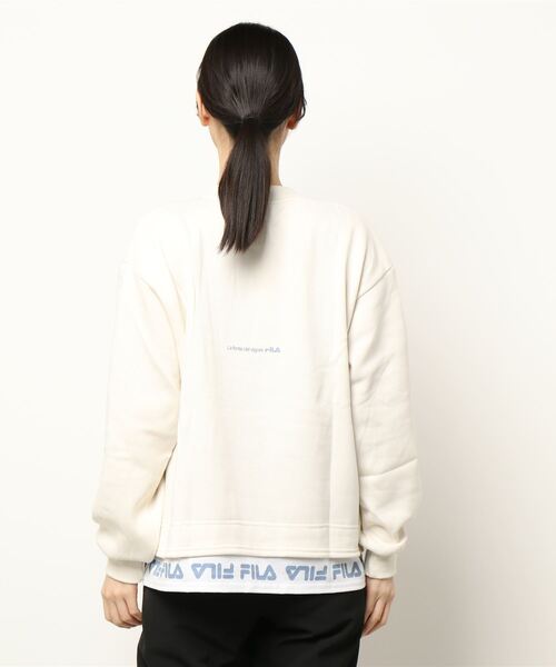 FILA（フィラ）の「【FILA】あったかレイヤードスウェット（スウェット・レディース・グリーン/オフホワイト/ブラック・M/L）」の5枚目の写真
