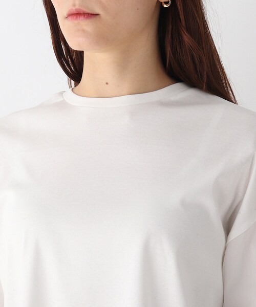 OPAQUE.CLIP(オペークドットクリップ)の「◆SILKYSUPIMA フハク切替ボリュームスリーブカットソー【WEB限定サイズ】(Tシャツ/カットソー・レディース・チャコールグレー/ダークブラウン/ホワイト系/ブラック・34/38/42/36/40)」の12枚目の写真