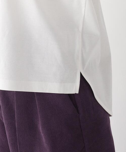 OPAQUE.CLIP(オペークドットクリップ)の「◆SILKYSUPIMA フハク切替ボリュームスリーブカットソー【WEB限定サイズ】(Tシャツ/カットソー・レディース・チャコールグレー/ダークブラウン/ホワイト系/ブラック・34/38/42/36/40)」の10枚目の写真