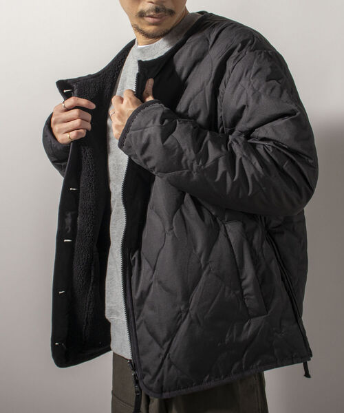 TAION(タイオン)の「【WEB限定】【TAION/タイオン】DOWN×BOA R/S LINER JACKET(ダウンジャケット/コート・メンズ・ブラック/オリーブ・LARGE/X-LARGE/XX-LARGE/MEDIUM)」の1枚目の写真