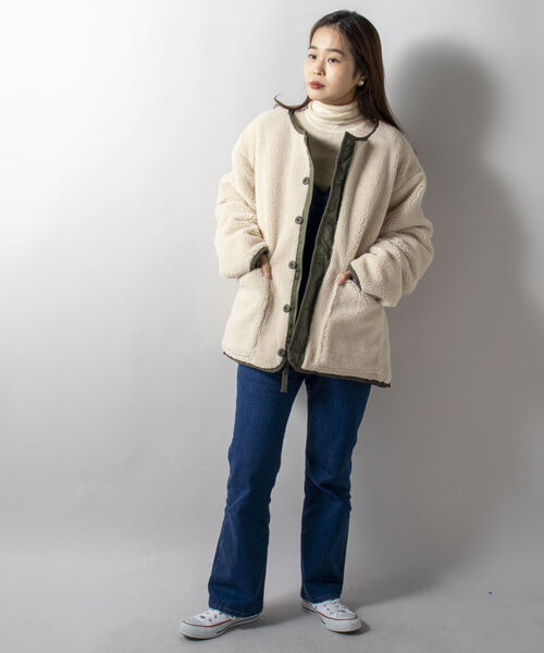 TAION(タイオン)の「【WEB限定】【TAION/タイオン】DOWN×BOA R/S LINER JACKET(ダウンジャケット/コート・メンズ・ブラック/オリーブ・LARGE/X-LARGE/XX-LARGE/MEDIUM)」の10枚目の写真