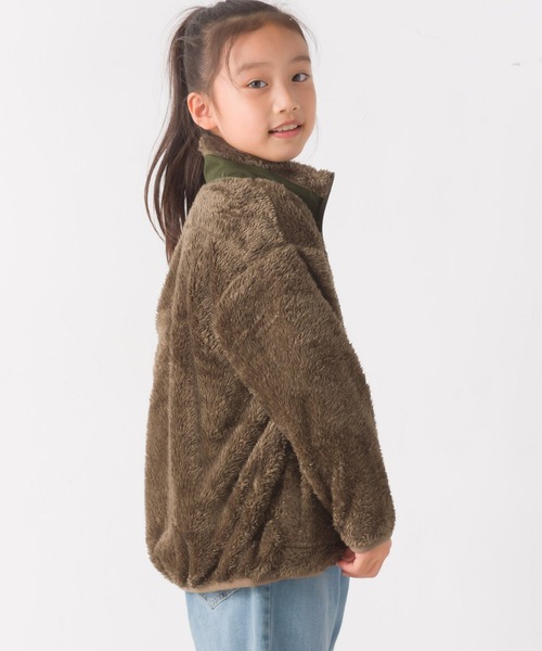 OMNES(オムネス)の「キッズ ボアフリースジャケット(ブルゾン・キッズ・アイボリー/ブラック/カーキ/ブラウン・110/100/140/120/130)」の4枚目の写真