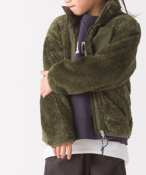 OMNES(オムネス)の「キッズ ボアフリースジャケット(ブルゾン・キッズ・アイボリー/ブラック/カーキ/ブラウン・110/100/140/120/130)」の22枚目の写真