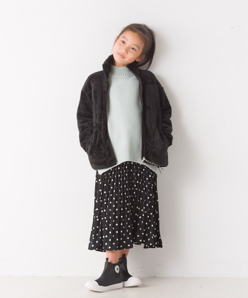 OMNES(オムネス)の「キッズ ボアフリースジャケット(ブルゾン・キッズ・アイボリー/ブラック/カーキ/ブラウン・110/100/140/120/130)」の11枚目の写真