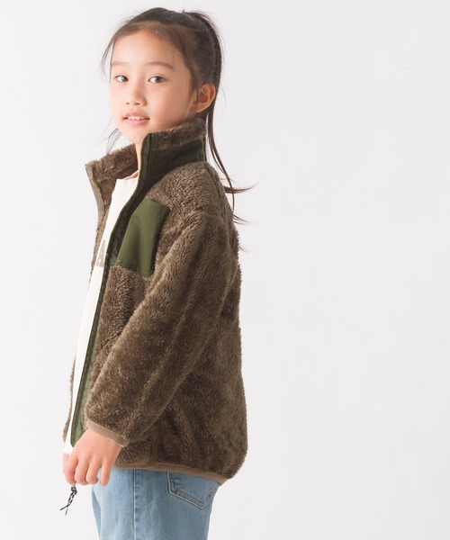 OMNES(オムネス)の「キッズ ボアフリースジャケット(ブルゾン・キッズ・アイボリー/ブラック/カーキ/ブラウン・110/100/140/120/130)」の17枚目の写真