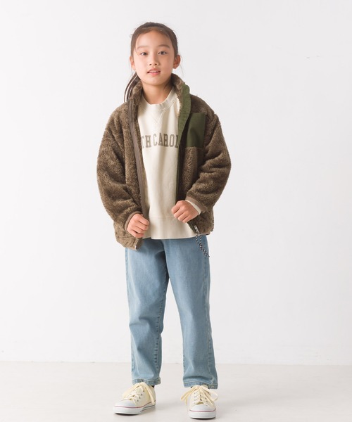 OMNES(オムネス)の「キッズ ボアフリースジャケット(ブルゾン・キッズ・アイボリー/ブラック/カーキ/ブラウン・110/100/140/120/130)」の19枚目の写真