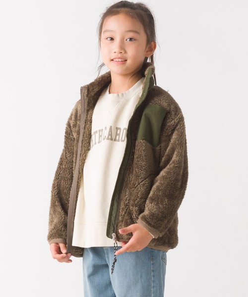 OMNES(オムネス)の「キッズ ボアフリースジャケット(ブルゾン・キッズ・アイボリー/ブラック/カーキ/ブラウン・110/100/140/120/130)」の20枚目の写真