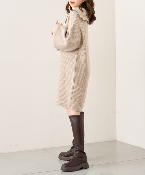 Chico(チコ)の「フェイクレザーストレッチ厚底ロングブーツ(ブーツ・レディース・ブラック/ブラウン・SMALL/MEDIUM/LARGE)」の16枚目の写真