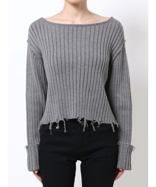 EMODA（エモダ）の「ワイドロールクラッシュニット（ニット/セーター・レディース・ブラック/グレー/ピンク/ライム・FREE）」の2枚目の写真