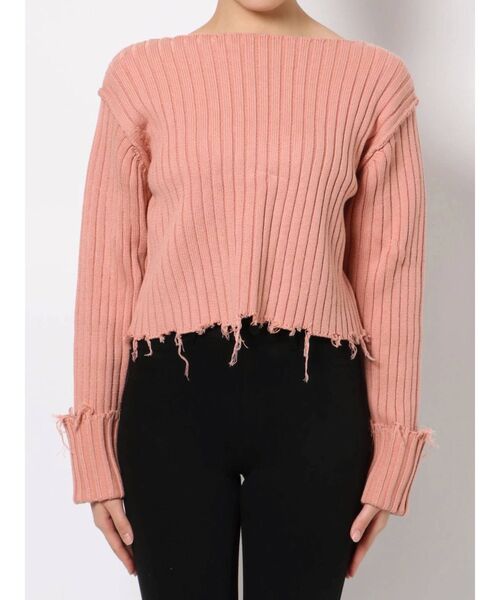 EMODA（エモダ）の「ワイドロールクラッシュニット（ニット/セーター・レディース・ブラック/グレー/ピンク/ライム・FREE）」の15枚目の写真