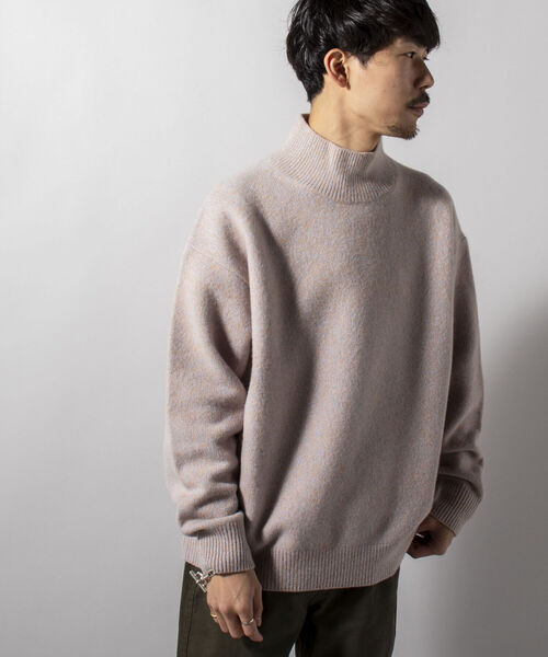 GLOSTER（グロスター）の「【unlume/アンルーム】SACHA カシミヤ混 ハイネックプルオーバーニット（ニット/セーター・メンズ・ブラウン系その他/ベージュ系その他・FREE）」の4枚目の写真