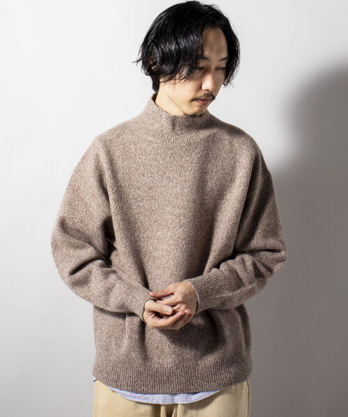 GLOSTER（グロスター）の「【unlume/アンルーム】SACHA カシミヤ混 ハイネックプルオーバーニット（ニット/セーター・メンズ・ブラウン系その他/ベージュ系その他・FREE）」の6枚目の写真
