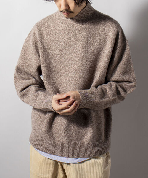 GLOSTER（グロスター）の「【unlume/アンルーム】SACHA カシミヤ混 ハイネックプルオーバーニット（ニット/セーター・メンズ・ブラウン系その他/ベージュ系その他・FREE）」の11枚目の写真