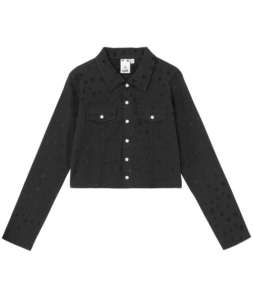 X-girl（エックスガール）の「HEXAGRAM JERSEY SHORT SHIRT（シャツ/ブラウス・レディース・ベージュ/ブラック・S/M）」の8枚目の写真