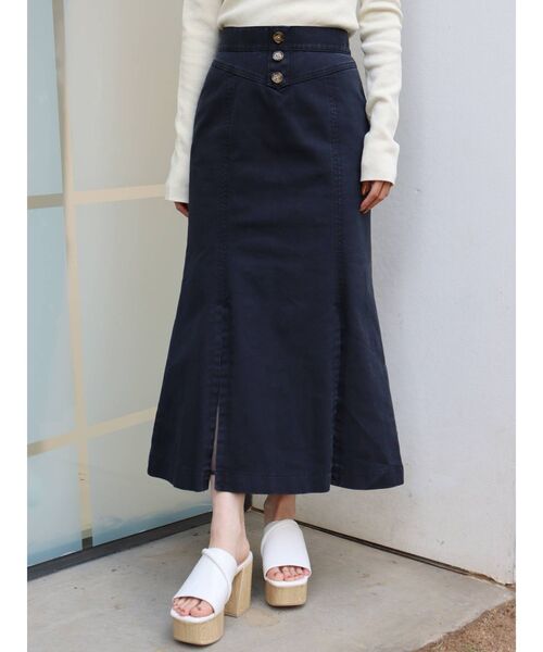 MURUA(ムルーア)の「ヨークボタンスリットスカート(スカート・レディース・ブラック/ベージュ・1/2)」の22枚目の写真