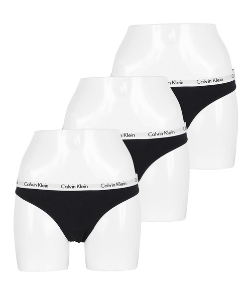 Calvin Klein（カルバン・クライン）の「【3枚セット】Calvin Klein Underwear カルバンクライン Tバック レディース アンダーウェア 女性 下着 ソング タンガ ショーツ 無地 ロゴ ボーダー（ショーツ・レディース・マルチ/その他/その他1/その他2/その他4/その他3/その他5/その他7/その他6/ブラック系その他/ブラック・SMALL/X-SMALL/LARGE/MEDIUM）」の2枚目の写真