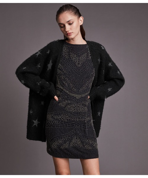 ALLSAINTS（オールセインツ）の「ASTRA CARDIGAN | ASTRA カーディガン（カーディガン/ボレロ・レディース・ブラック系・XS/L/S/M）」の2枚目の写真
