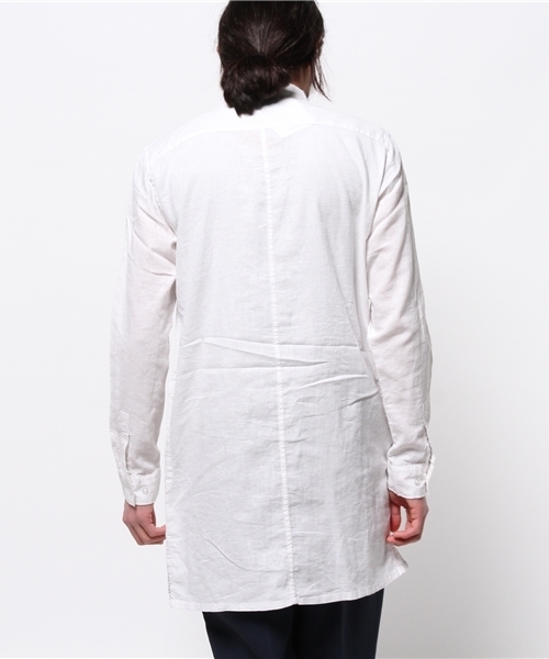 WEGO（ウィゴー）の「WEGO/フレンチリネン混ロングシャツ（シャツ/ブラウス・メンズ・ホワイト/ブルー/ネイビー/その他1・LARGE/MEDIUM）」の15枚目の写真