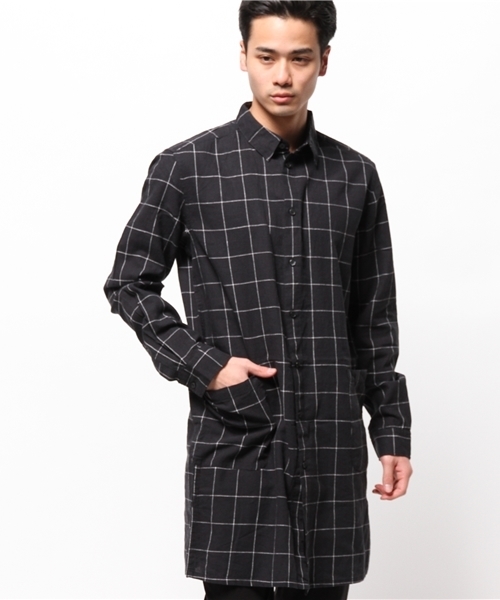 WEGO（ウィゴー）の「WEGO/フレンチリネン混ロングシャツ（シャツ/ブラウス・メンズ・ホワイト/ブルー/ネイビー/その他1・LARGE/MEDIUM）」の19枚目の写真