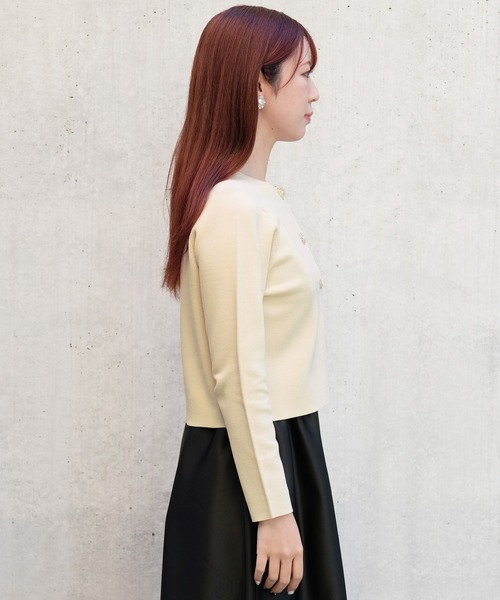 STRAWBERRY-FIELDS(ストロベリーフィールズ)の「ノアストレッチⅡ カーディガン(カーディガン/ボレロ・レディース・ネイビー/キナリ/ブラック/ベージュ系その他・2)」の5枚目の写真