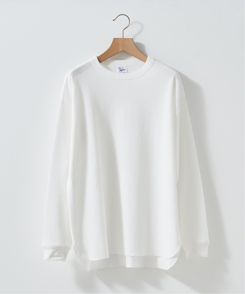 MILLER（ミラー）の「【MILLER / ミラー】 別注 ワッフルロングスリーブ Tシャツ（Tシャツ/カットソー・メンズ・ナチュラル/ホワイト/チャコールグレー/ブラック・SMALL/MEDIUM/LARGE/X-LARGE）」の2枚目の写真