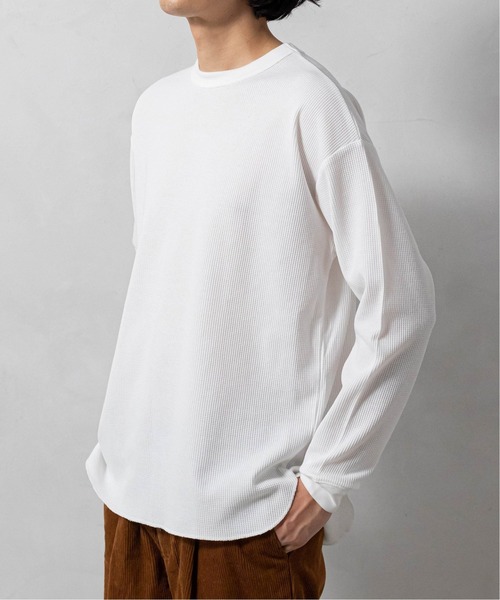 MILLER（ミラー）の「【MILLER / ミラー】 別注 ワッフルロングスリーブ Tシャツ（Tシャツ/カットソー・メンズ・ナチュラル/ホワイト/チャコールグレー/ブラック・SMALL/MEDIUM/LARGE/X-LARGE）」の17枚目の写真