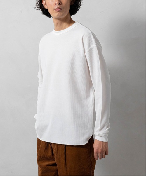 MILLER（ミラー）の「【MILLER / ミラー】 別注 ワッフルロングスリーブ Tシャツ（Tシャツ/カットソー・メンズ・ナチュラル/ホワイト/チャコールグレー/ブラック・SMALL/MEDIUM/LARGE/X-LARGE）」の18枚目の写真