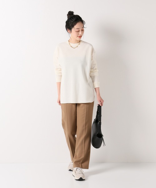 MILLER（ミラー）の「【MILLER / ミラー】 別注 ワッフルロングスリーブ Tシャツ（Tシャツ/カットソー・メンズ・ナチュラル/ホワイト/チャコールグレー/ブラック・SMALL/MEDIUM/LARGE/X-LARGE）」の5枚目の写真