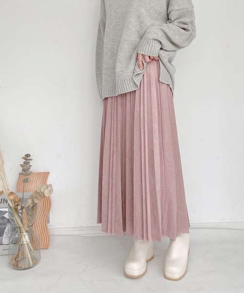 AS KNOW AS plus（アズノゥアズプラス）の「●変形アコーディオンスカート（スカート・レディース・アイボリー/チャコールグレー/グレイッシュベージュ/ライトカーキ/スモークピンク・FREE）」の5枚目の写真